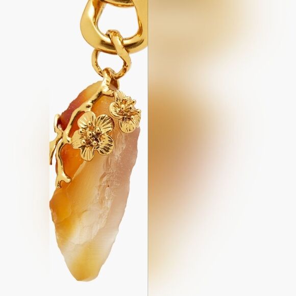 ZIMMERMANN Chain & Flower Drop Earrings Quartz NEW - Picture 5 of 10